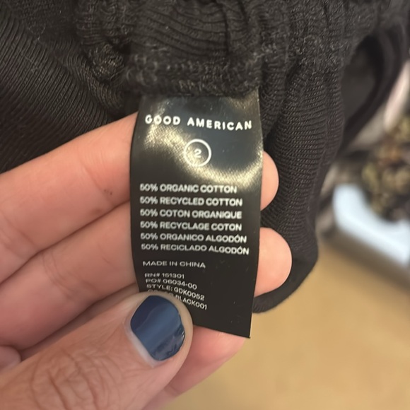 Good American Rouched Sides Cotton Tank Dress - Picture 10 of 11